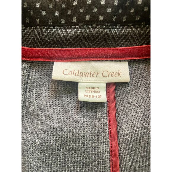 Coldwater Creek mixed print collared knit peplum style vest - Picture 3 of 8